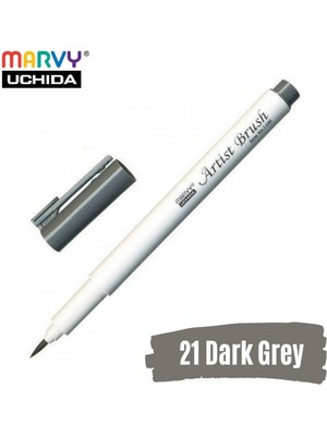 Marvy Artist Brush Pen 1100 Firça Uçlu Kalem 21 Dark Grey