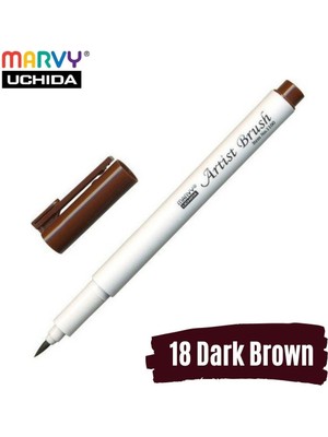 Marvy Artist Brush Pen 1100 Firça Uçlu Kalem 18 Dark Brown