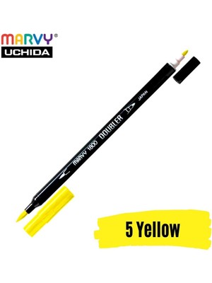Marvy Artist Brush Pen 1800 Çift Taraflı Firça Uçlu Kalem 05 Yellow