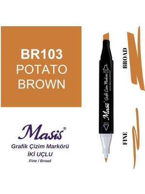 Masis Twin Çift Uçlu Marker Kalemi 103 Potato Brown