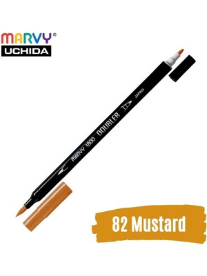 Marvy Artist Brush Pen 1800 Çift Taraflı Firça Uçlu Kalem 82 Mustard