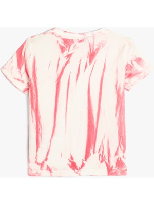 Koton T-Shirt Batik Desenli Kısa Kollu Bisiklet Yaka Pamuklu