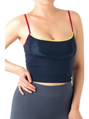 Gigotto Seamless Dantel Detaylı Navy Blue Büstiyer