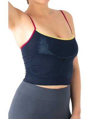 Gigotto Seamless Dantel Detaylı Navy Blue Büstiyer