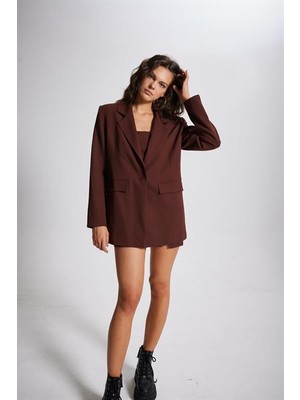 Markano Panky Blazer Ceket Kahve