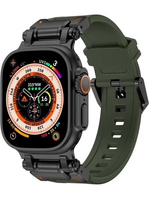 Asfal Metal Başlıklı Apple Watch Uyumlu Şık Kordon