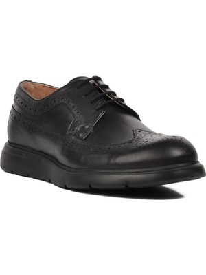 Ayakmod Premium 33281 Siyah Deri Erkek Casual Ayakkabı