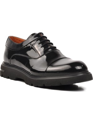 Ayakmod Premium 33283 Siyah Rugan Deri Erkek Casual Ayakkabı