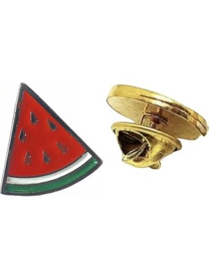 Herşey Nota Yarım Karpuz Rozeti ( Kudüs - Palestine - Filistin ) Metal Yaka Rozeti
