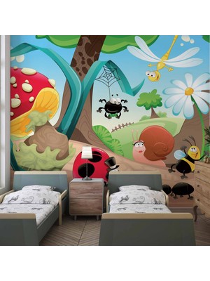 Duvar Kağıdı Baskı Minik Hayvanlar Çocuk Odası Duvar Kağıdı Baskı