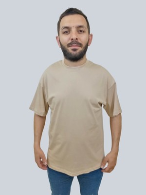 Daniel Milano Erkek Simple Bisiklet Yaka Sütlü Kahve T-Shirt