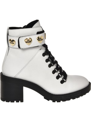 Love Moschino Beyaz - Siyah Kadın Bot JA24387G0HIA0100