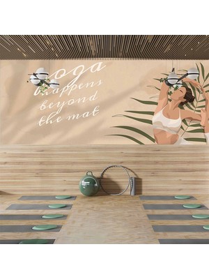 Duvar Kağıdı Baskı Fitness-Yoga Salonu Duvar Kağıdı Baskı