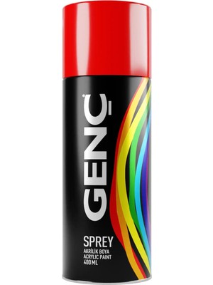 Genç Floresan Sprey Boya 0521 Floresan Koyu Kırmızı 400 ml