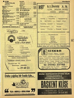 Hasyılmaz Ankara 1986 Meslek Reklam Ilanı Efemera S239