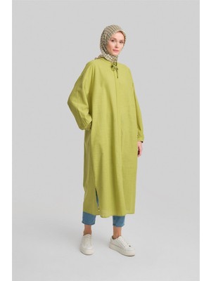Armine Broşlu Tunik Elbise 24Y4107 Fıstık