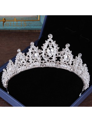 Qiuhong Shop A136 Altın A125 Gelin Taçlar Prenses Kafa Kristal Gelin Tiaras Tasarımcı Düğün Saç Takı Kraliçe Diadem Başlıklar Kadın Şapkalar (Yurt Dışından)