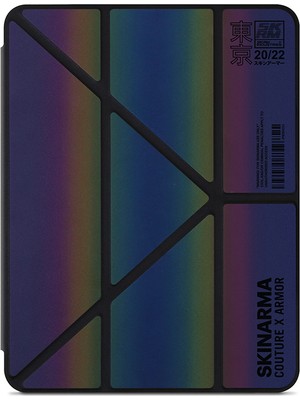 Skinarma iPad Air 11 2024 Kılıf Skinarma Holografik Tasarımlı Arkası Şeffaf Çıkarılabilir Magnetik Kira Kobai