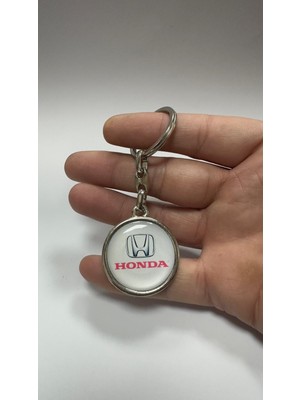 İmza Honda Yazılı Metal Anahtarlık Çift Yönlü (1 Adet)