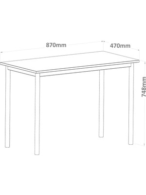 Dekopratik Viva Çalışma Masası Bilgisayar Masası Ofis Masası 87CM x 47CM