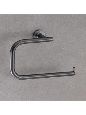 System Banyo Aksesuarları Hoop Duvara Monte Halka Havluluk Füme 24 cm