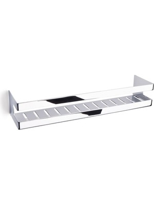 System Banyo Aksesuarları Duvara Monte Banyo Duş Raf Sistemi Krom 40 cm
