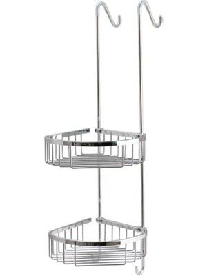 System Banyo Aksesuarları Duş Raf Sistemi Krom Renk 29.4 cm