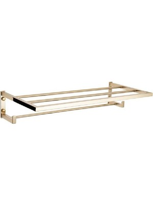 System Banyo Aksesuarları Banyo Havlu Rafı Duvara Monte Gold 59 cm