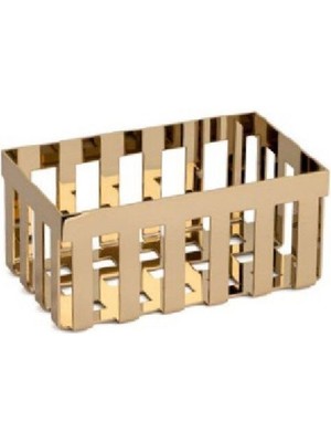 System Banyo Aksesuarları Tezgah Üstü Banyo Havluluk Sepet Gold 20 cm