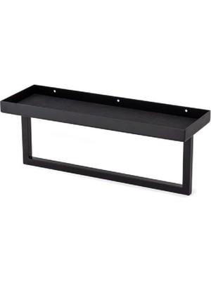 Banyo Havlu Rafı Siyah Renk 155X133X403 Mm