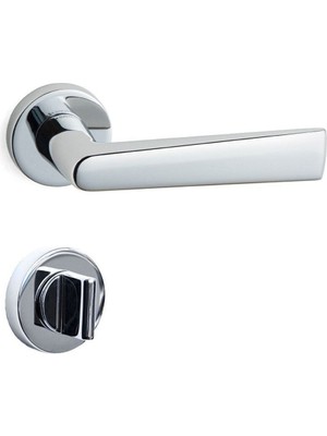 Arıel Rozetli Kapı Kolu Krom Renk Wc - Hha231Ro12W Cr