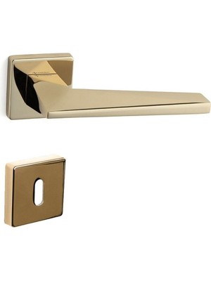 Prızma Rozetli Kapı Kolu Altın Rengi Oda - Hha244Ro11N Gl