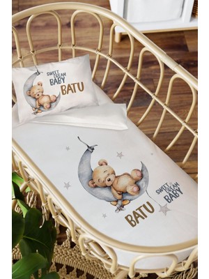 Homamia Isme Özel Anne Yanı 60X100 Beşik Uyku Nevresim Takımı