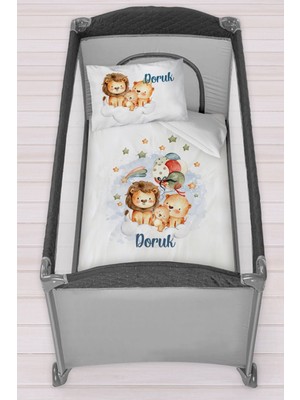 Homamia Isme Özel 75X120 Park Yatak Beşik Nevresim Takımı