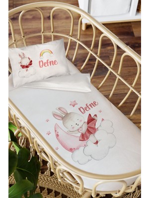 Homamia Isme Özel Anne Yanı 60X100 Beşik Uyku Nevresim Takımı