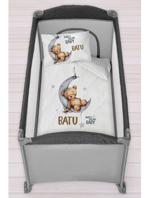 Homamia Isme Özel 75X120 Park Yatak Beşik Nevresim Takımı