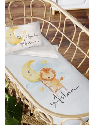 Homamia Isme Özel Anne Yanı 60X100 Beşik Uyku Nevresim Takımı