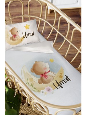 Homamia Isme Özel Anne Yanı 60X100 Beşik Uyku Nevresim Takımı