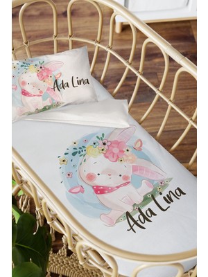 Homamia Isme Özel Anne Yanı 60X100 Beşik Uyku Nevresim Takımı