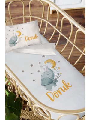 Homamia Isme Özel Anne Yanı 60X100 Beşik Uyku Nevresim Takımı