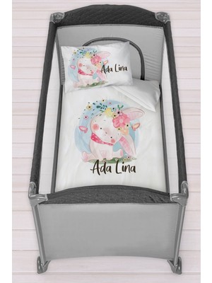 Homamia Isme Özel 75X120 Park Yatak Beşik Nevresim Takımı