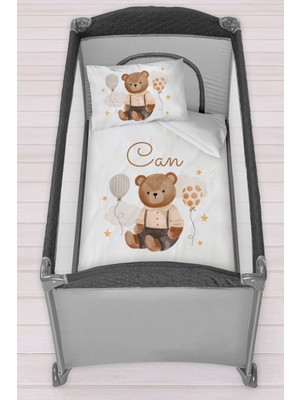 Homamia Isme Özel 75X120 Park Yatak Beşik Nevresim Takımı