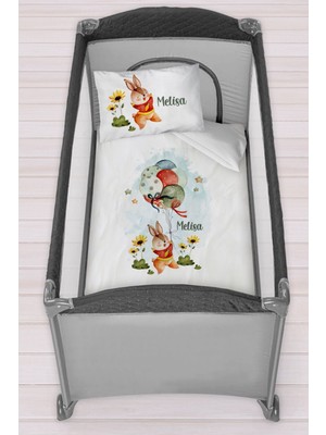 Homamia Isme Özel 75X120 Park Yatak Beşik Nevresim Takımı