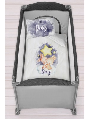 Homamia Isme Özel 75X120 Park Yatak Beşik Nevresim Takımı