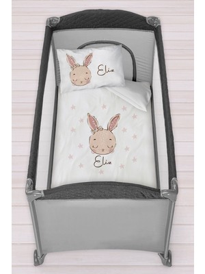 Homamia Isme Özel 75X120 Park Yatak Beşik Nevresim Takımı