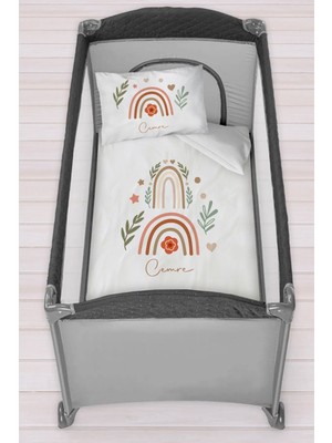 Homamia Isme Özel 75X120 Park Yatak Beşik Nevresim Takımı