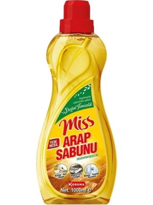 Miss Arap Sabunu 1 Lt. Sıvı Yerli Üretim Özellikli Temizlik Ürünü Kokusuz