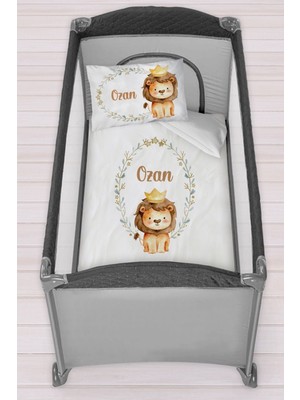 Homamia Isme Özel 75X120 Park Yatak Beşik Nevresim Takımı