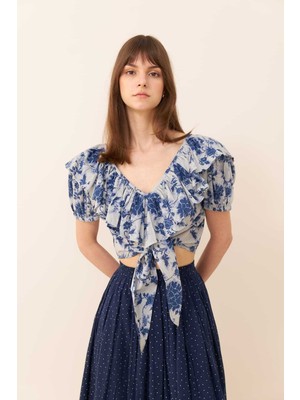 ROMAN Beli Bağlamalı Bluz Standart Renk Y2469204_089