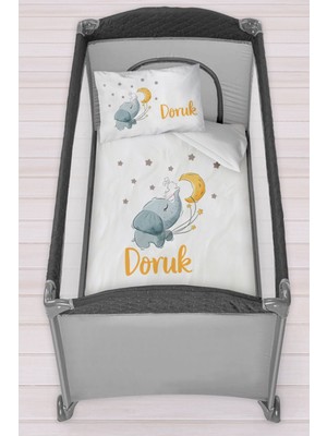 Homamia Isme Özel 75X120 Park Yatak Beşik Nevresim Takımı